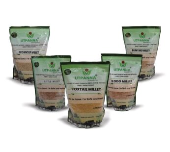 5 Millet Combo 2.5 KG | Little, Foxtail, Kodo, Barnyard, Browntop | Positive Millet 500 GM * 5 PKT