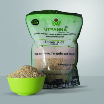Brown Jasmine Rice 1 KG | Aromatic, Sticky, Long Grain | Natural and Organically Grown